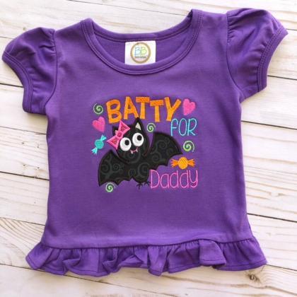 Batty For Daddy Shirt / Halloween Shirt /..