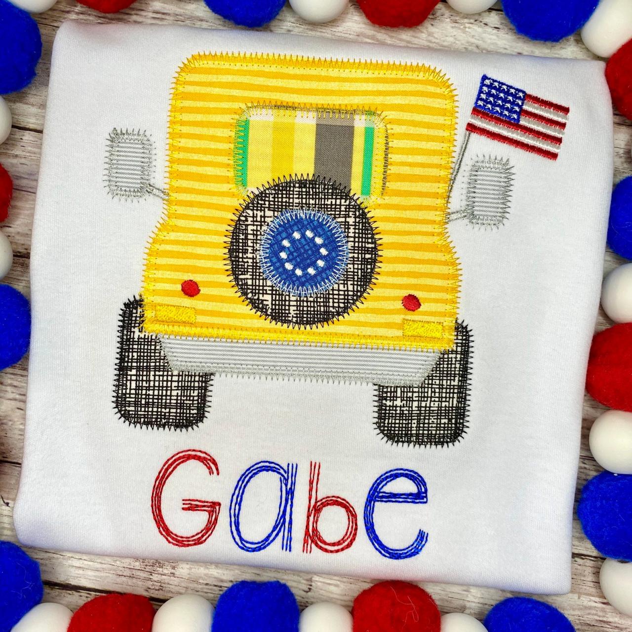 Patriotic Jeep Shirt /patriotic Embroidered Shirt / American Flag Shirt /jeep Shirt / Custom Embroidered Shirt / Patriotic Shirt / Monogram