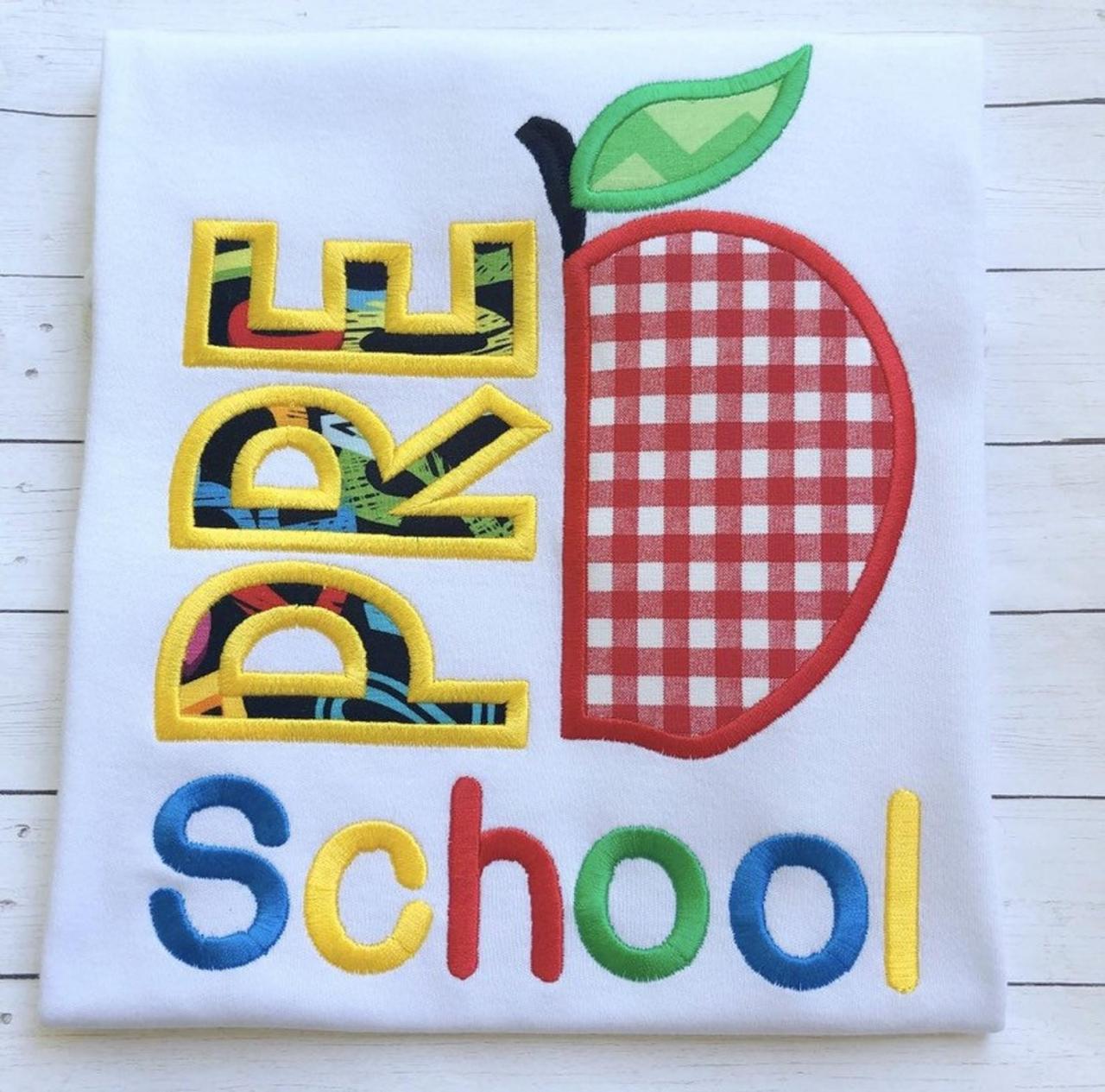 Preschool Shirt / Back To School Shirt / Pray For My Teacher Shirt / Custom Embroidered Shirt / School Shirt / Monogram