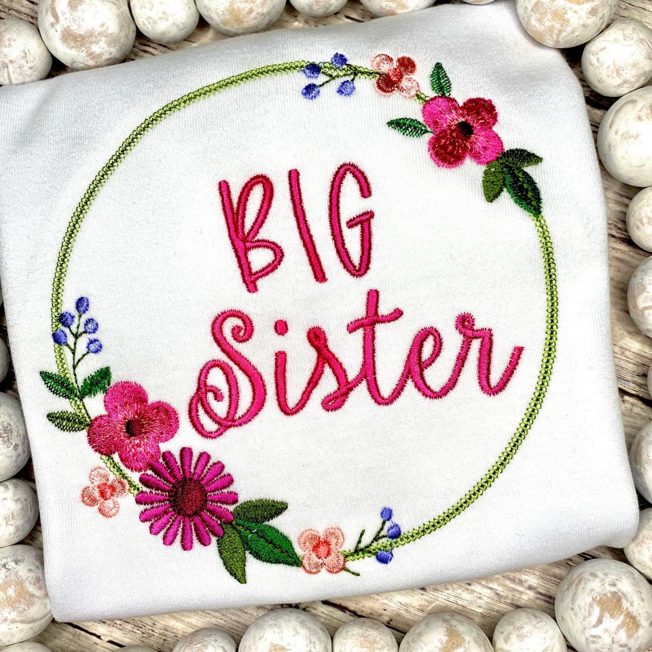 Big Sister Shirt / Floral Big Sister Shirt / Sibling Shirt / Sibling Matching Set / Sister Shirt / Big Sister / Sister Shirt