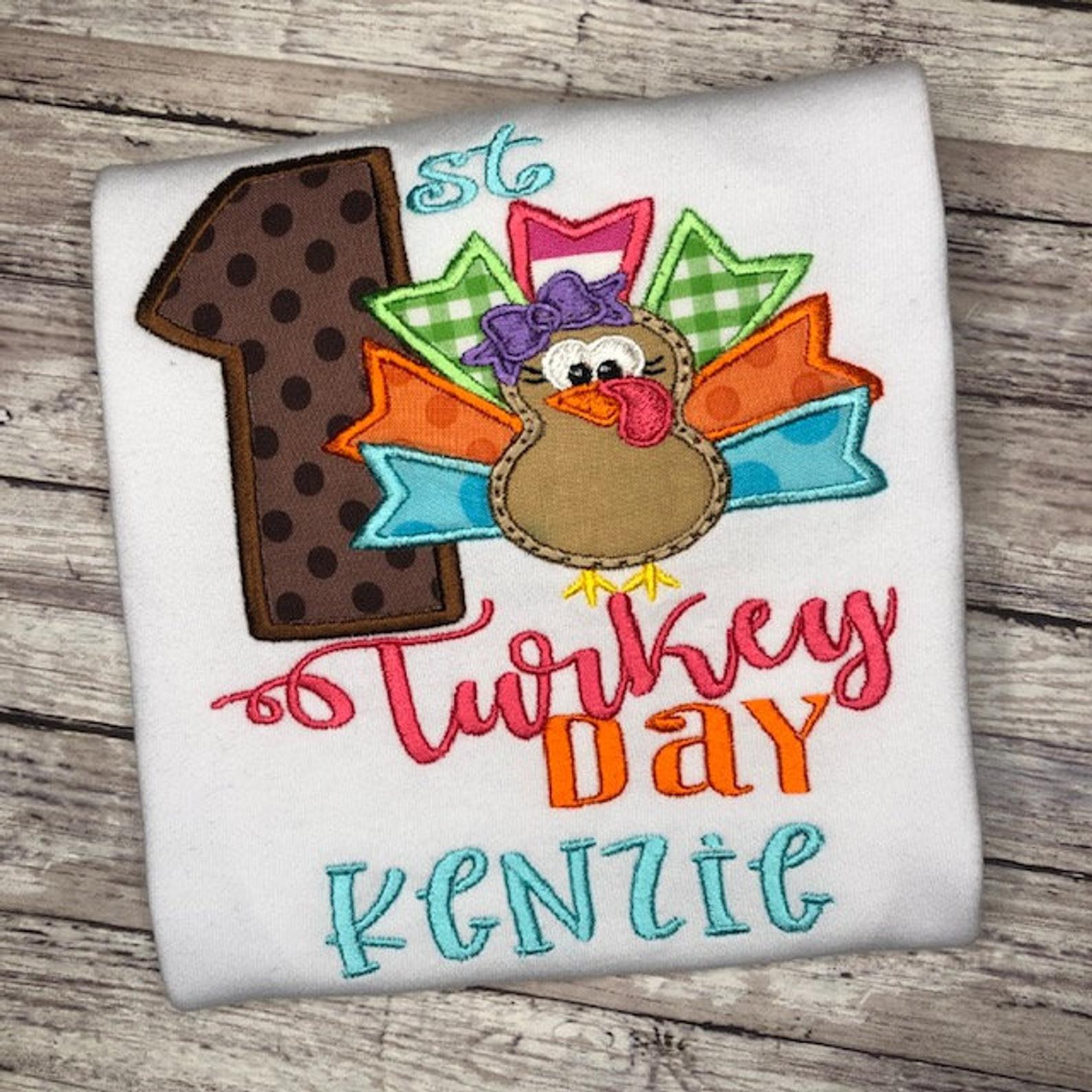 First Thanksgiving Shirt Embroidered Thanksgiving Shirt Shirt Custom Thanksgiving Shirt Custom On Luulla